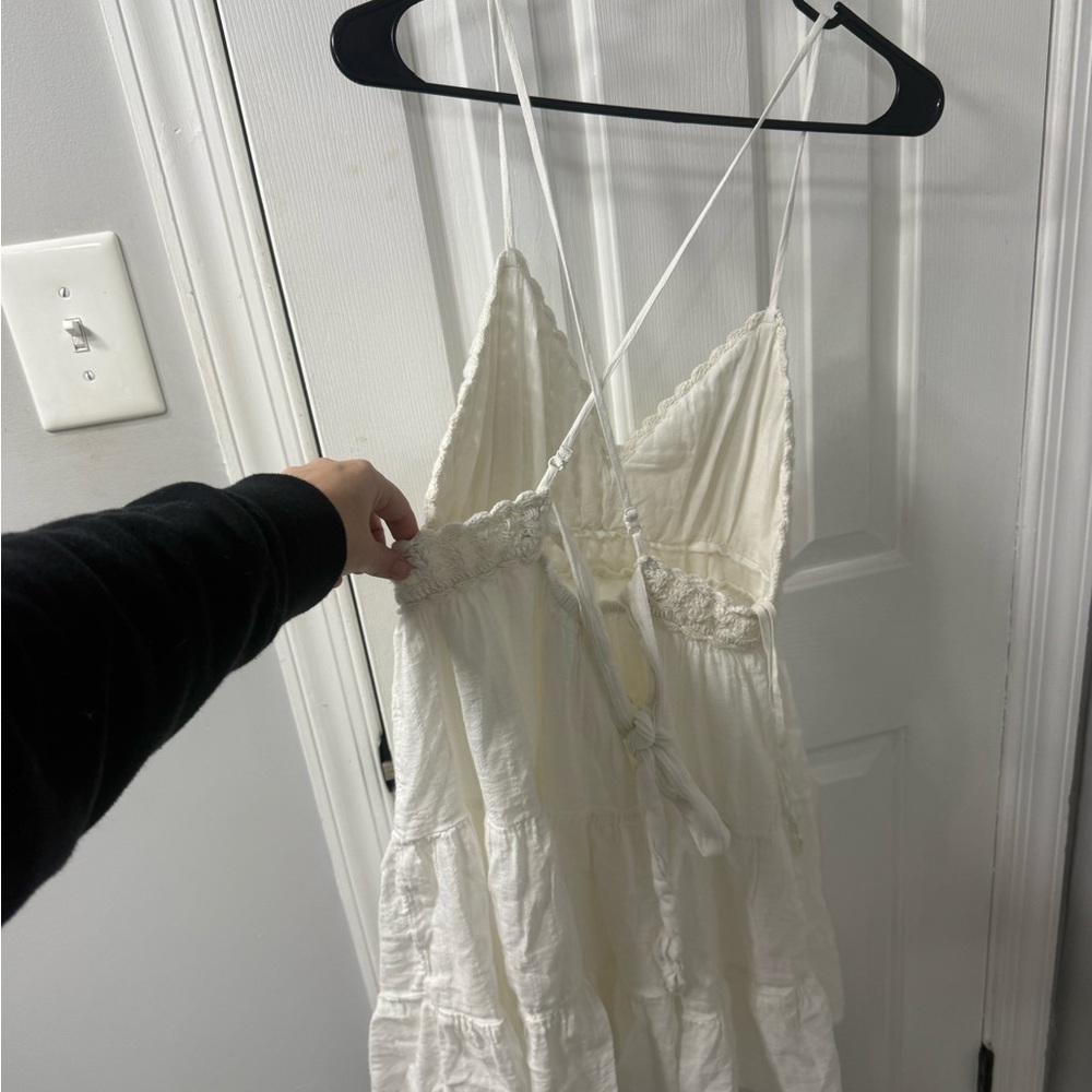Aerie size large White Crochet Top Dress - Picture 4 of 8